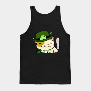 St. Catricks Day - Saint Patrick's Day - Cut Funny Cat - Kawaii Cat Tank Top